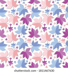 pattern design with colorful leaf shape illustration