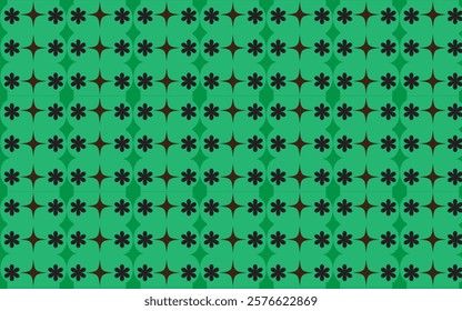 Pattern design, Combination pattern design of flowers and stars, Vector pattern