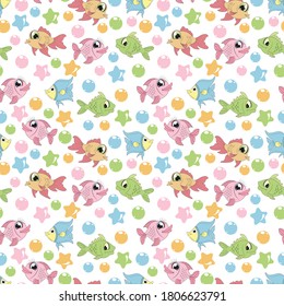 pattern design with cute fish