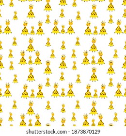 diseño de patrones con adorno de dibujos animados de jirafa adorable