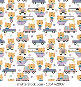 diseño de patrones con adorno de dibujos animados de tigres tigres tigres