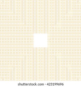 Pattern design. Decorative template. Golden outline background.Mono line decor. Elements in Eastern and Vintage style. Vector Illustration.
