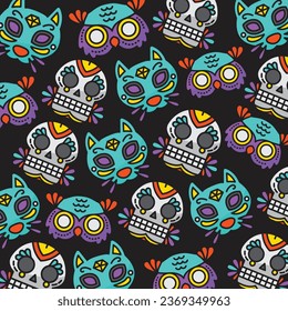 Pattern design of die de muertos celebration