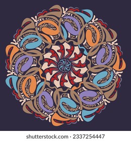 Pattern design elements. Floral, fabric illustrations