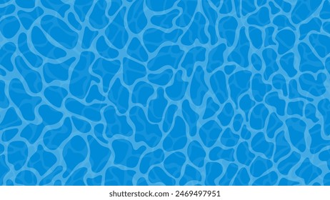 Pattern design featuring a top-down view of water ripples, with textured details. The shimmering effect of sunlight reflecting on surfaces, reminiscent of swimming pools, oceans, and seas.