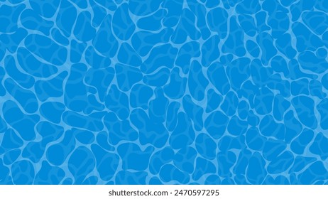 Pattern design featuring a top-down view of water ripples, with textured details. The shimmering effect of sunlight reflecting on surfaces, reminiscent of swimming pools, oceans, and seas.