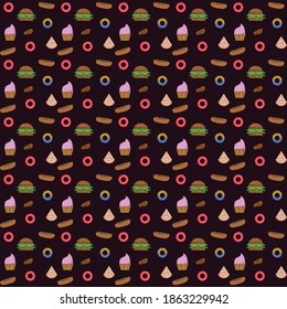 pattern design of food with matching colors