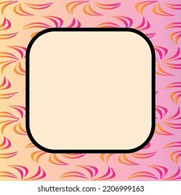 pattern design frame and border backgrounds, Arabic Floral Frame. Traditional Islamic Design Elegance Background with Text input area in a center.
