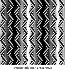 pattern design geometric seamless triangle zigzag background black and white vector