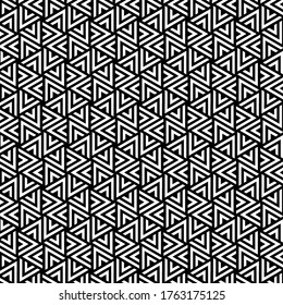 pattern design geometric seamless triangle line background black and white vector