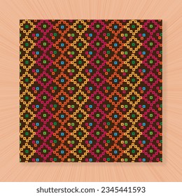 Diseño de patrones con formas geométricas y puntos coloridos