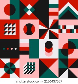 Pattern design geometric shapes graphic vector