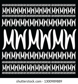 Pattern Design - Handmade brush ideas - Vector Illustration.