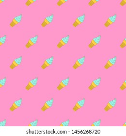 Pattern design with ice cream _ vector