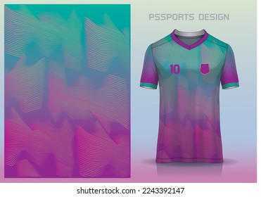 Pattern design, illustration, textile background for sports t-shirt, football jersey shirt mockup for football club. consistent front view