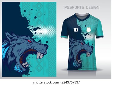 Pattern design, illustration, textile background for sports t-shirt, football jersey shirt mockup for football club. consistent front view