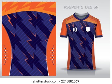 Pattern design, illustration, textile background for sports t-shirt, football jersey shirt mockup for football club. consistent front view