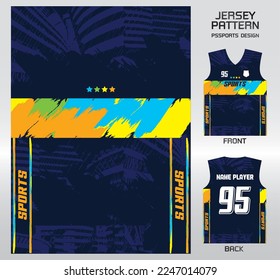 Pattern design, illustration, textile background for sports t-shirt, football jersey shirt mockup for football club. consistent front view