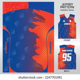 Pattern design, illustration, textile background for sports t-shirt, football jersey shirt mockup for football club. consistent front view