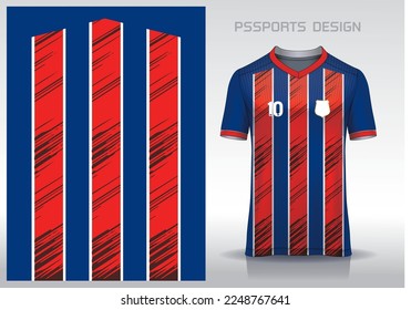 Pattern design, illustration, textile background for sports t-shirt, football jersey shirt mockup for football club. consistent front view