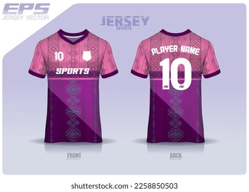 Pattern design, illustration, textile background for sports t-shirt, football jersey shirt mockup for football club. consistent front view