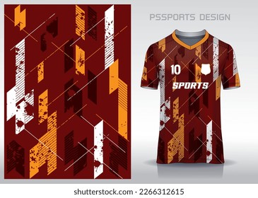 Pattern design, illustration, textile background for sports t-shirt, football jersey shirt mockup for football club. consistent front view