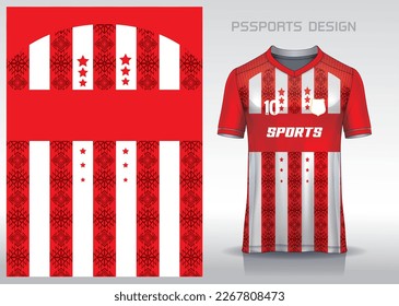 Pattern design, illustration, textile background for sports t-shirt, football jersey shirt mockup for football club. consistent front view