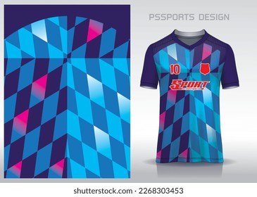 Pattern design, illustration, textile background for sports t-shirt, football jersey shirt mockup for football club. consistent front view