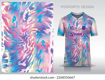 Pattern design, illustration, textile background for sports t-shirt, football jersey shirt mockup for football club. consistent front view