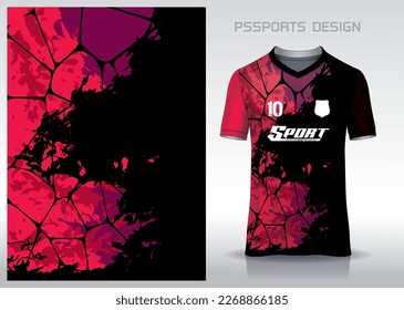 Pattern design, illustration, textile background for sports t-shirt, football jersey shirt mockup for football club. consistent front view