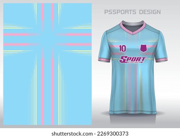 Pattern design, illustration, textile background for sports t-shirt, football jersey shirt mockup for football club. consistent front view