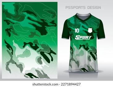 Diseño de patrones, ilustración, fondo textil para camiseta deportiva, camiseta camiseta de fútbol para el club de fútbol. vista frontal coherente