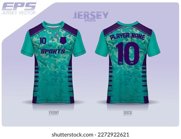 Pattern design, illustration, textile background for sports t-shirt, football jersey shirt mockup for football club. consistent front view