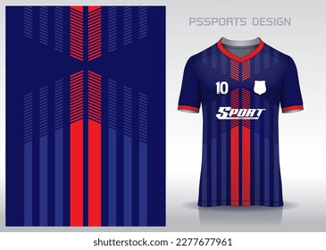 Pattern design, illustration, textile background for sports t-shirt, football jersey shirt mockup for football club. consistent front view