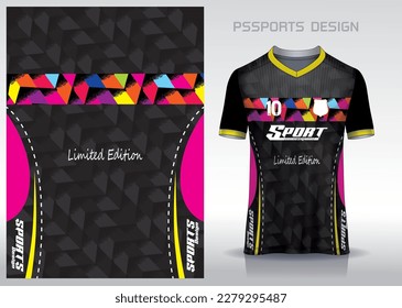 Pattern design, illustration, textile background for sports t-shirt, football jersey shirt mockup for football club. consistent front view