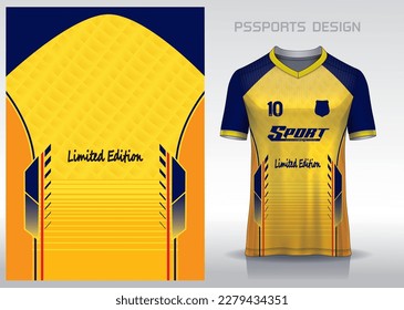 Pattern design, illustration, textile background for sports t-shirt, football jersey shirt mockup for football club. consistent front view