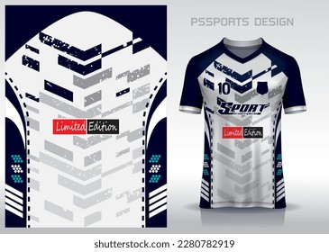 Diseño de patrones, ilustración, fondo textil para camiseta deportiva, camiseta camiseta de fútbol para el club de fútbol. vista frontal coherente