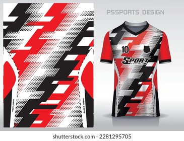 Pattern design, illustration, textile background for sports t-shirt, football jersey shirt mockup for football club. consistent front view