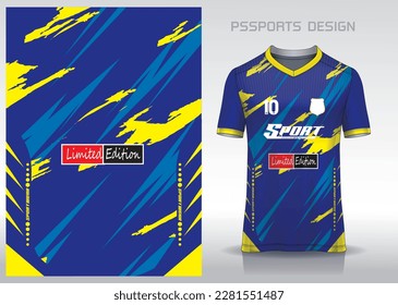 Pattern design, illustration, textile background for sports t-shirt, football jersey shirt mockup for football club. consistent front view