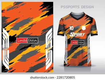 Pattern design, illustration, textile background for sports t-shirt, football jersey shirt mockup for football club. consistent front view