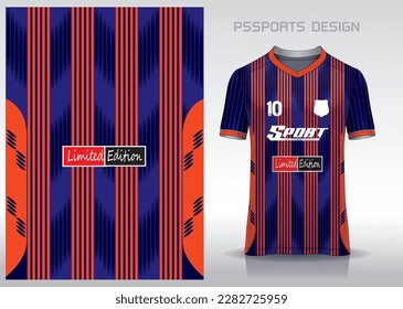 Pattern design, illustration, textile background for sports t-shirt, football jersey shirt mockup for football club. consistent front view