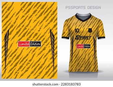 Pattern design, illustration, textile background for sports t-shirt, football jersey shirt mockup for football club. consistent front view