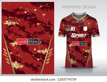 Diseño de patrones, ilustración, fondo textil para camiseta deportiva, camiseta camiseta de fútbol para el club de fútbol. vista frontal coherente