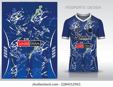 Pattern design, illustration, textile background for sports t-shirt, football jersey shirt mockup for football club. consistent front view