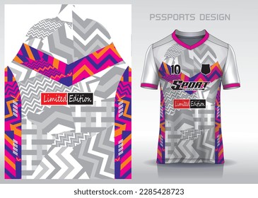 Pattern design, illustration, textile background for sports t-shirt, football jersey shirt mockup for football club. consistent front view