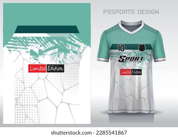 Pattern design, illustration, textile background for sports t-shirt, football jersey shirt mockup for football club. consistent front view