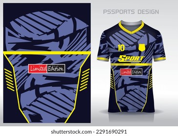 Diseño de patrones, ilustración, fondo textil para camiseta deportiva, camiseta camiseta de fútbol para el club de fútbol. vista frontal coherente