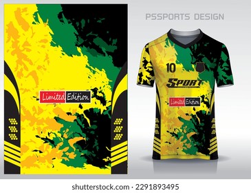 Pattern design, illustration, textile background for sports t-shirt, football jersey shirt mockup for football club. consistent front view