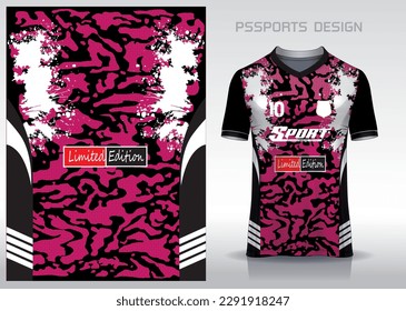 Pattern design, illustration, textile background for sports t-shirt, football jersey shirt mockup for football club. consistent front view