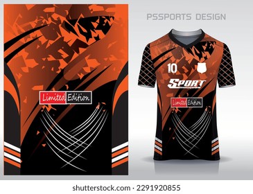 Pattern design, illustration, textile background for sports t-shirt, football jersey shirt mockup for football club. consistent front view